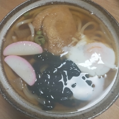 うどんに乗っけました！いい具合にできました。